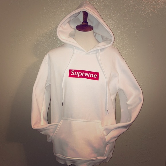white supreme hoody